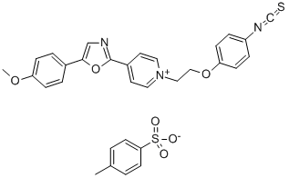 1-[2-(4-Isothiocyanatophenoxy)ethyl]-4-[5-(4-methoxyphenyl)-2-oxazolyl] pyridinium tosylate Structure