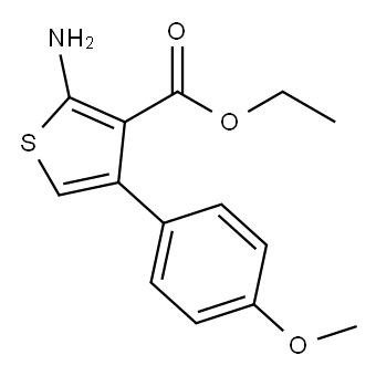 ETHYL 2-AMINO-4-(4-METHOXYPHENYL)-3-THIOPHENECARBOXYLATE Structure