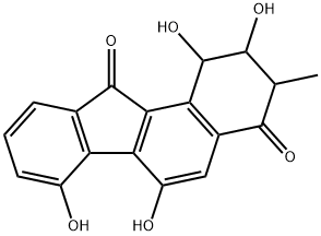2,3-Dihydro-3-methyl-1,2,6,7-tetrahydroxy-1H-benzo(a)fluorene-4,11-dio ne Structure