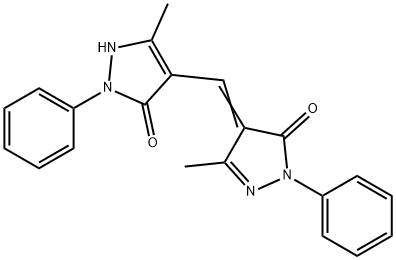 4-[(1,5-dihydro-3-methyl-5-oxo-1-phenyl-4H-pyrazol-4-ylidene)methyl]-1,2-dihydro-5-methyl-2-phenyl-3H-pyrazol-3-one Structure
