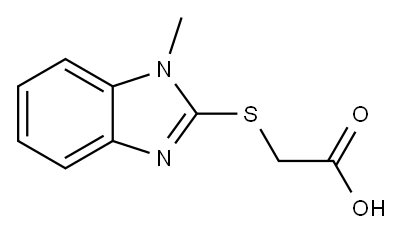 (1-METHYL-1H-BENZOIMIDAZOL-2-YLSULFANYL)-ACETIC ACID Structure