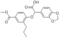 METHYL 4-(BENZO[1,3]DIOXOL-5-YL-CARBOXYMETHOXY)-3-PROPYLBENZOATE Structure