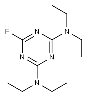 N,N,N',N'-Tetraethyl-6-fluoro-1,3,5-triazine-2,4-diamine Structure