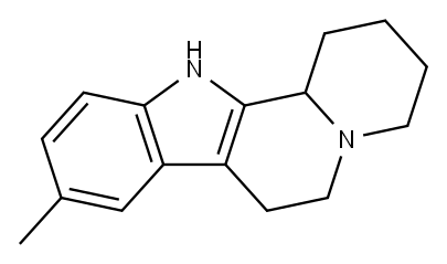 9-methyl-1,2,3,4,6,7,12,12b-octahydroindolo(2,3-a)quinolizine Structure