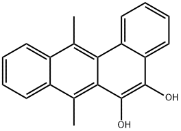 Benz(a)anthracene, 5,6-dihydroxy-7,12-dimethyl- Structure