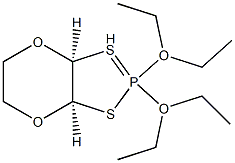 [(2S,3R)-1,4-Dioxane-2,3-diyl]bis(thio)bis(thiophosphonic acid O,O-diethyl) ester Structure