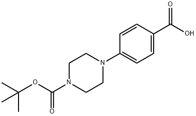 4-[4-(tert-Butoxycarbonyl)piperazino]benzoic acid Structure