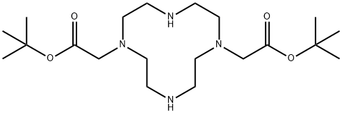 1,7-Bis(tert-butoxycarbonylmethyl)-1,4,7,10-tetraazacyclododecane Structure