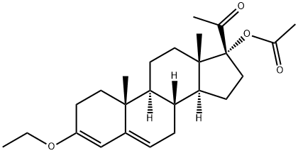3-ethoxy-17-hydroxypregna-3,5-dien-20-one 17-acetate Structure