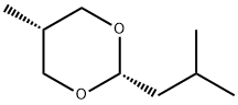 1,3-Dioxane, 5-methyl-2-(2-methylpropyl)-, cis- Structure