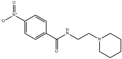 4-nitro-N-(2-piperidinoethyl)benzenecarboxamide Structure