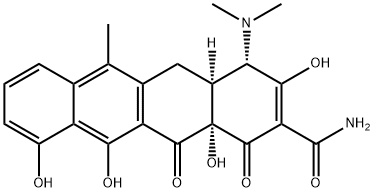 (2Z,4S,4aS,12aS)-2-(amino-hydroxy-methylidene)-4-dimethylamino-10,11,1 2a-trihydroxy-6-methyl-4a,5-dihydro-4H-tetracene-1,3,12-trione Structure