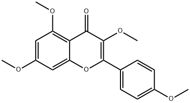 2-(4-Methoxyphenyl)-3,5,7-trimethoxy-4H-1-benzopyran-4-one Structure