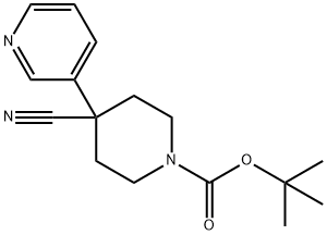 1-N-BOC-4-(3-PYRIDYL)PIPERIDINE-4-CARBONITRILE Structure
