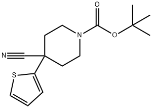1-N-BOC-4-(2-THIENYL)PIPERIDINE-4-CARBONITRILE Structure