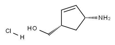 (1S,4R)-(4-Aminocyclopent-2-enyl)methanol hydrochloride Structure