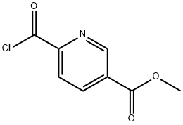 3-Pyridinecarboxylicacid,6-(chlorocarbonyl)-,methylester(9CI) Structure