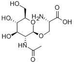 O-(2-Acetamido-2-deoxy-D-glucopyranosyl)-L-serine Structure