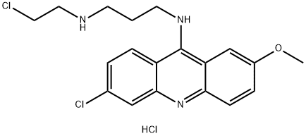 6-CHLORO-9-[3-(2-CHLOROETHYLAMINO)PROPYLAMINO]-2-METHOXYACRIDINE DIHYDROCHLORIDE Structure