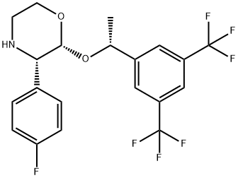 2-(R)-[1-(R)-(3,5-Bis(trifluoromethyl)phenyl)ethoxy]-3-(S)-fluorophenylmorpholine Structure