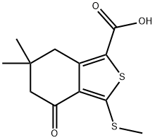 6,6-Dimethyl-3-(methylthio)-4,5,6,7-tetrahydrobenzo[c]thiophen-4-oxo-1-carboxylic acid, tech. Structure