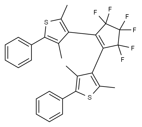 1,2-BIS(2,4-DIMETHYL-5-PHENYL-3-THIENYL)-3,3,4,4,5,5-HEXAFLUORO-1-CYCLOPENTENE Structure