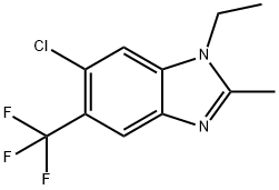 6-chloro-1-ethyl-2-methyl-5-(trifluoromethyl)-1H-benzimidazole  Structure