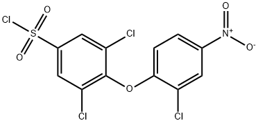 3,5-DICHLORO-4-(2-CHLORO-4-NITROPHENOXY)BENZENE-1-SULFONYL CHLORIDE Structure