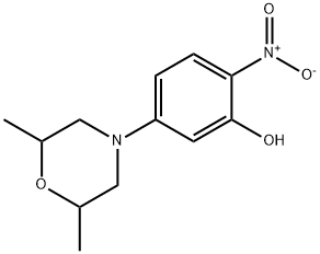 5-(2,6-DIMETHYLMORPHOLINO)-2-NITROPHENOL Structure