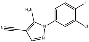 5-AMINO-1-(3-CHLORO-4-FLUOROPHENYL)-4-CYANOPYRAZOLE Structure