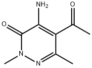 5-ACETYL-4-AMINO-2,6-DIMETHYL-2,3-DIHYDROPYRIDAZIN-3-ONE Structure