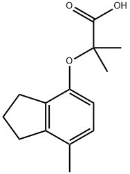 2-METHYL-2-[(7-METHYL-2,3-DIHYDRO-1H-INDEN-4-YL)OXY]PROPANOIC ACID Structure
