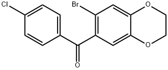 (7-BROMO-2,3-DIHYDRO-1,4-BENZODIOXIN-6-YL)(4-CHLOROPHENYL)METHANONE Structure