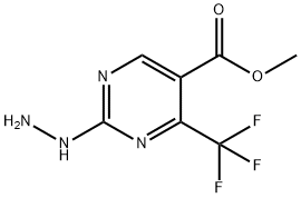 5-(METHOXYCARBONYL)-4-(TRIFLUOROMETHYL)PYRIMIDINE-2-HYDRAZINE Structure