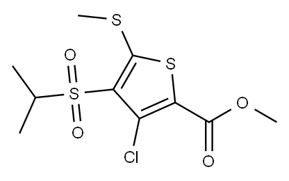 METHYL 3-CHLORO-4-(ISOPROPYLSULFONYL)-5-(METHYLTHIO)THIOPHENE-2-CARBOXYLATE Structure