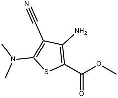 METHYL 3-AMINO-4-CYANO-5-(DIMETHYLAMINO)THIOPHENE-2-CARBOXYLATE Structure