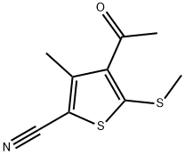 4-ACETYL-3-METHYL-5-(METHYLTHIO)THIOPHENE-2-CARBONITRILE Structure