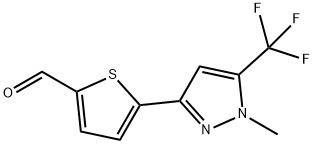 2-[1-METHYL-5-(TRIFLUOROMETHYL)PYRAZOL-3-YL]-THIOPHENE-5-CARBOXALDEHYDE Structure