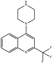 1-[2-(TRIFLUOROMETHYL)QUINOL-4-YL]PIPERAZINE Structure