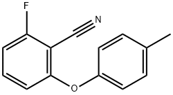 2-FLUORO-6-(4-METHYLPHENOXY)BENZONITRILE Structure
