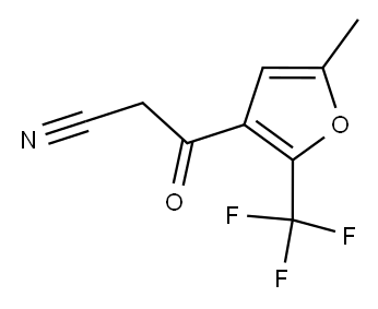 5-METHYL-2-(TRIFLUOROMETHYL)FURO-3-YLACETONITRILE Structure