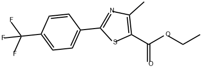 Ethyl 4-methyl-2-[4-(trifluoromethyl)phenyl]-1,3-thiazole-5-carboxylate Structure