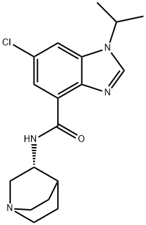 (R)-N-1-AZABICYCLO[2.2.2]OCT-3-YL-6-CHLORO-1-(1-METHYLETHYL)-1H-BENZIMIDAZOLE-4-CARBOXAMIDE DIHYDROCHLORIDE Structure