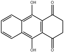2,3-DIHYDRO-9,10-DIHYDROXY-1,4-ANTHRACENEDIONE Structure