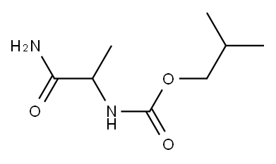Carbamic  acid,  (2-amino-1-methyl-2-oxoethyl)-,  2-methylpropyl  ester  (9CI) Structure