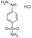 4-Hydrazinobenzene-1-sulfonamide hydrochloride Structure