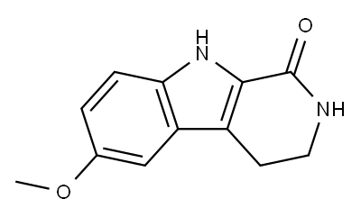 2,3,4,9-tetrahydro-6-methoxy-1H-pyrido[3,4-b]indol-1-one Structure