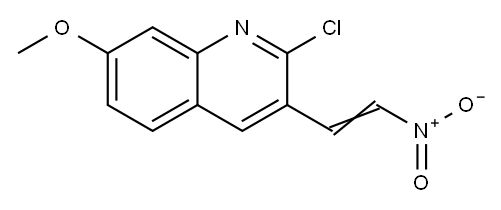 E-2-CHLORO-7-METHOXY3-(2-NITRO)VINYLQUINOLINE Structure