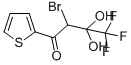 2-BROMO-4,4,4-TRIFLUORO-3,3-DIHYDROXY-1-(2-THIENYL)BUTAN-1-ONE Structure