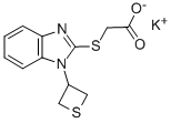 Acetic acid, ((1-(3-thietanyl)-1H-benzimidazol-2-yl)thio)-, potassium  salt Structure